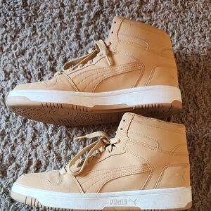 Puma Tan High-Top Sneakers